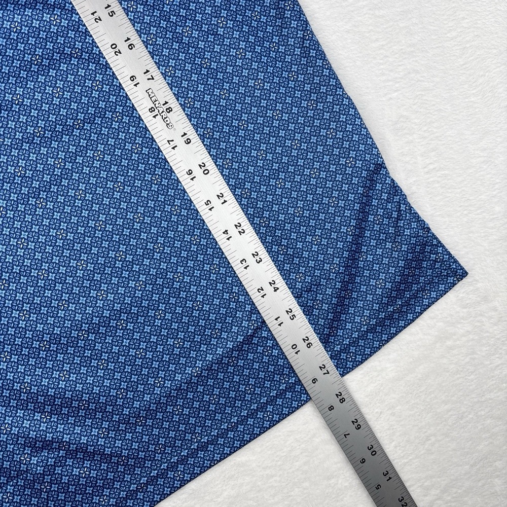 Collars and Co NWT Semi-Spread Collar Polo Lattice Blue - Size Small - Picture 5 of 7